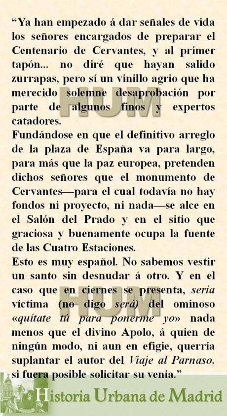 Historia de un fiasco. El monumento a Cervantes. Segunda parte (Junio - Diciembre, 1914)