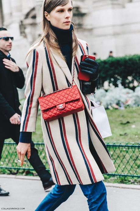 PFW-Paris_Fashion_Week_Fall_2016-Street_Style-Collage_Vintage-Caroline_Brasch-Striped_Coat-Chanel_Bag-4