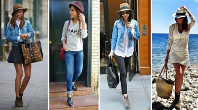 LOOKS CON SOMBRERO CELEBRTIES