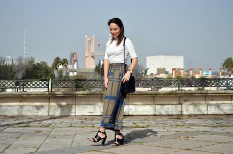 Outfit | Striped culottes