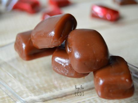 Caramelos de toffe y chocolate