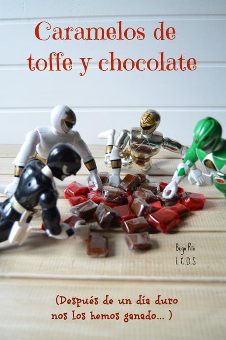 Caramelos de toffe y chocolate