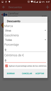 Añade tus gasolineras con descuento