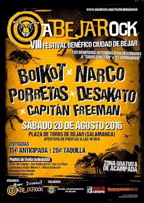 Festival Abejarock 2016: Boikot, Narco, Porretas, Desakato y Capitán Freeman