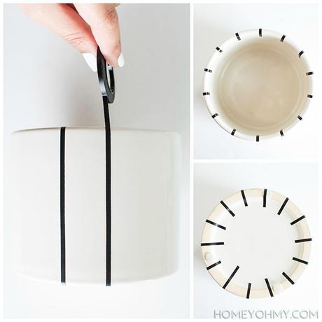 DIY: Dale una nueva vida a un macetero BLANCO con WASHI TAPE!