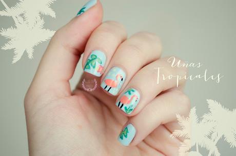 ♔ Manimonday - uñas tropicales / Nail Art ❀