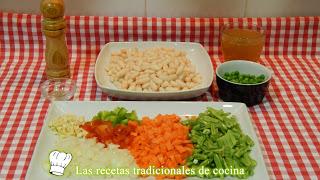 Receta de alubias con verduras