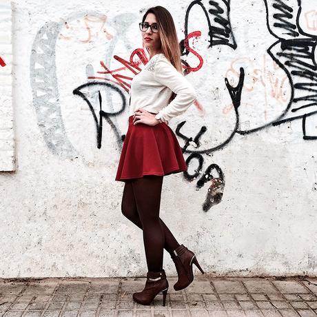 BURGUNDY SKIRT