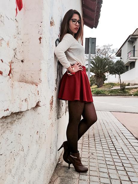 BURGUNDY SKIRT