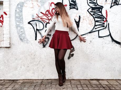 BURGUNDY SKIRT