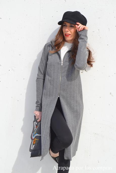 ABRIGO RECTO DE ESPIGA