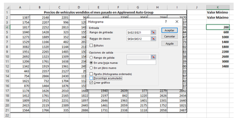 Crear Histograma en Excel