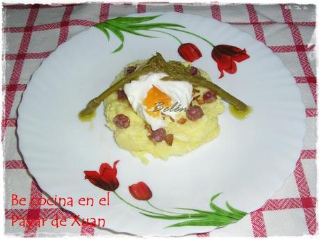 Crema de patata con huevo poche