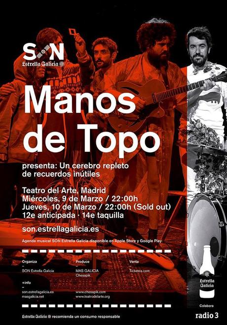 Manos de topo, dos noches en Teatro del Arte