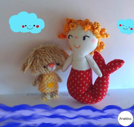 mohair  bear and mermaid