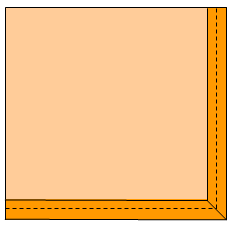 Dobladillo perfecto de esquinas / Perfect mitered corners