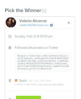 Ganadora Sorteo nacional España: Agenda blogueros