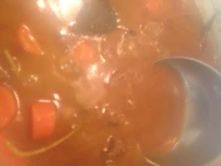 ESTOFADO DE TERNERA CON PATATAS , ZANAHORIAS Y CHAMPIÑONES