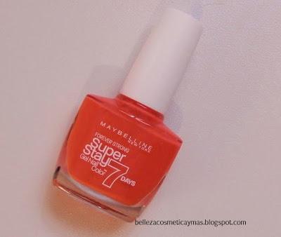 Esmalte Maybelline Superstay 7 Días (tono Orange Couture)