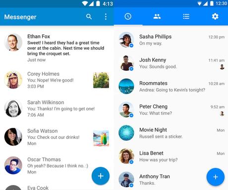 Facebook Messenger para Android se actualiza con Material Design