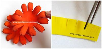 Cómo hacer flores en goma eva paso a paso - Paperblog