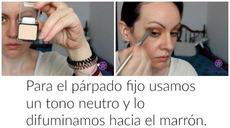 Maquillaje naranja y marrón