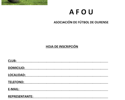 LA ASOCIACIÓN DE FÚTBOL DE OURENSE (AFOU) INVITA A LA UNIÓN DE LOS CLUBES DE LA PROVINCIA