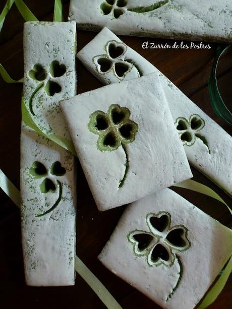 Galletas Tréboles en Madera Envejecida San Patricio´16
