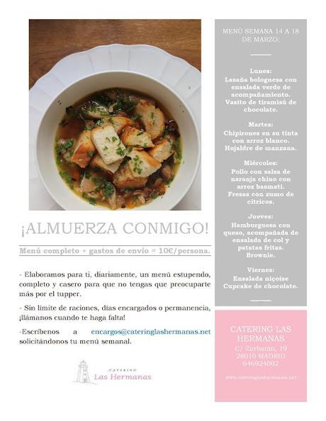 Hoy publico aquí...  ¡Almuerza conmigo! Nuevo servicio de menú diario en la puerta de la oficina.