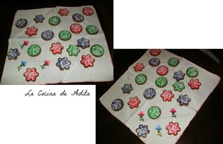 Galletas  glaseadas, con la técnica de barrido