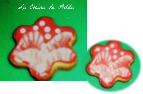 Galletas  glaseadas, con la técnica de barrido
