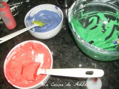 Galletas  glaseadas, con la técnica de barrido