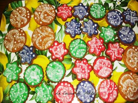 Galletas  glaseadas, con la técnica de barrido