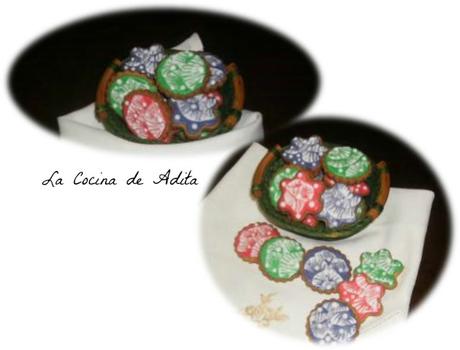 Galletas  glaseadas, con la técnica de barrido