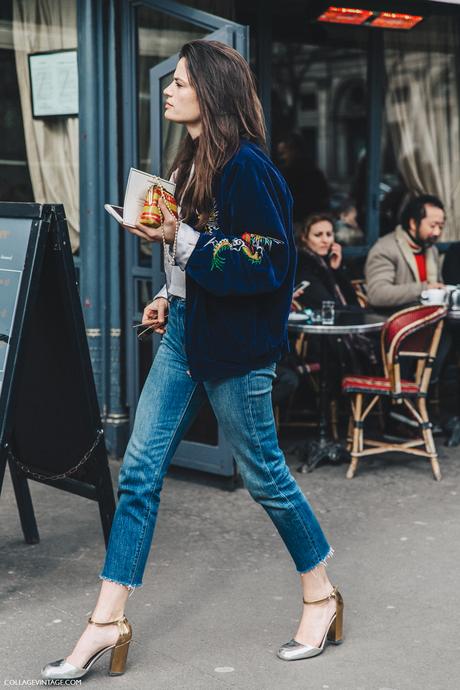 PFW-Paris_Fashion_Week_Fall_2016-Street_Style-Collage_Vintage-Alessandra-_Codinha-Velvet_Bomber-1