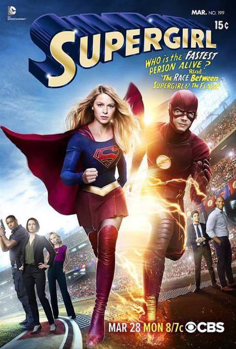 Afiche del crossover entre las series de Supergirl y The Flash