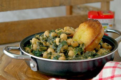 Espinacas con garbanzos, una tapa típica de mi Sevilla