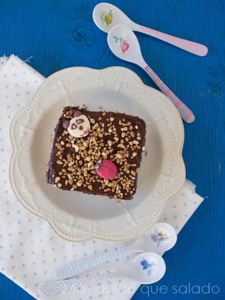 Tarta de galletas de barquillo con vainilla y ganache de chocolate