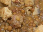 Lentejas estofadas criollo pollo