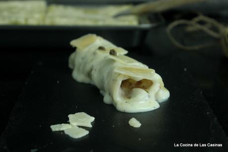Canelones rellenos de Setas y Pate con Bechamel al aroma de Trufa Canelones rellenos de Setas y Pate con Bechamel al aroma de Trufa