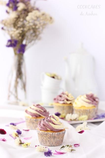 CUPCAKES DE LIMÓN Y CEREZA NEGRA