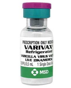 Varivax varicela vacuna