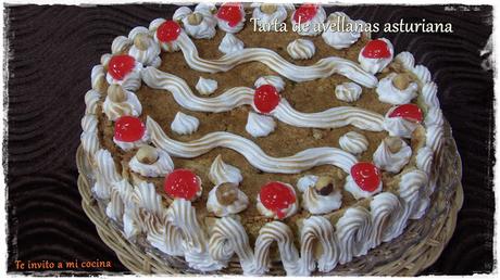 Tarta de avellanas asturiana