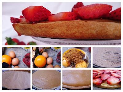 Tarta de fresa con crema pastelera