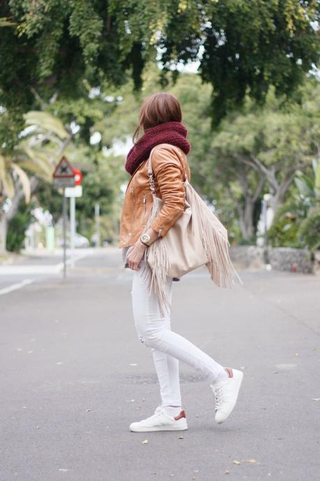 White ripped jeans