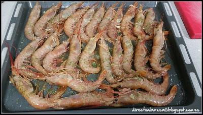 Gambones al horno