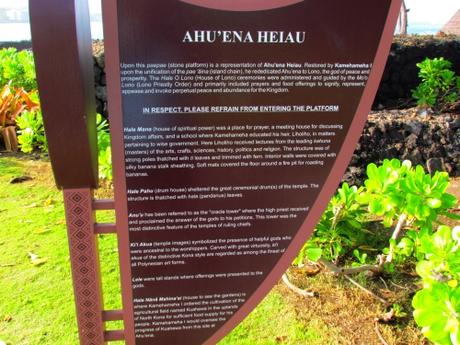 Ahuena Heiau. Las chozas sagradas. Isla Grande, Kona. Hawai