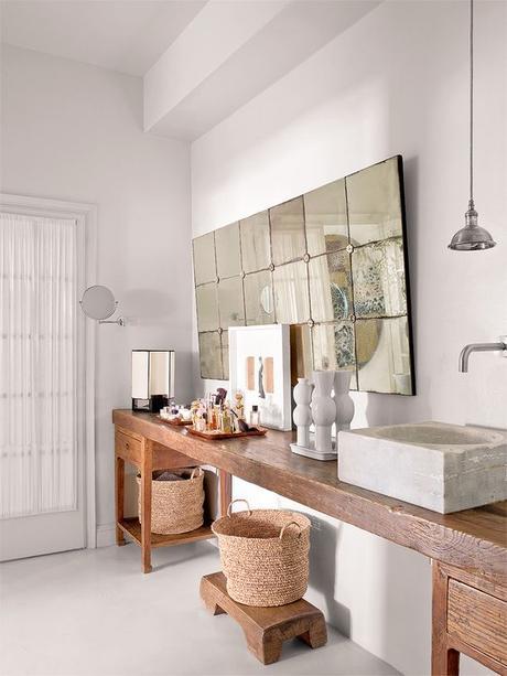 vintage mirror bathroom