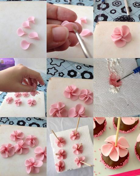 Cómo hacer flores sencillas de fondant, el rosa nuestro color