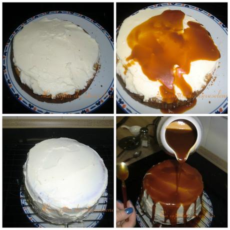 Tarta de calabaza con salsa de caramelo salado